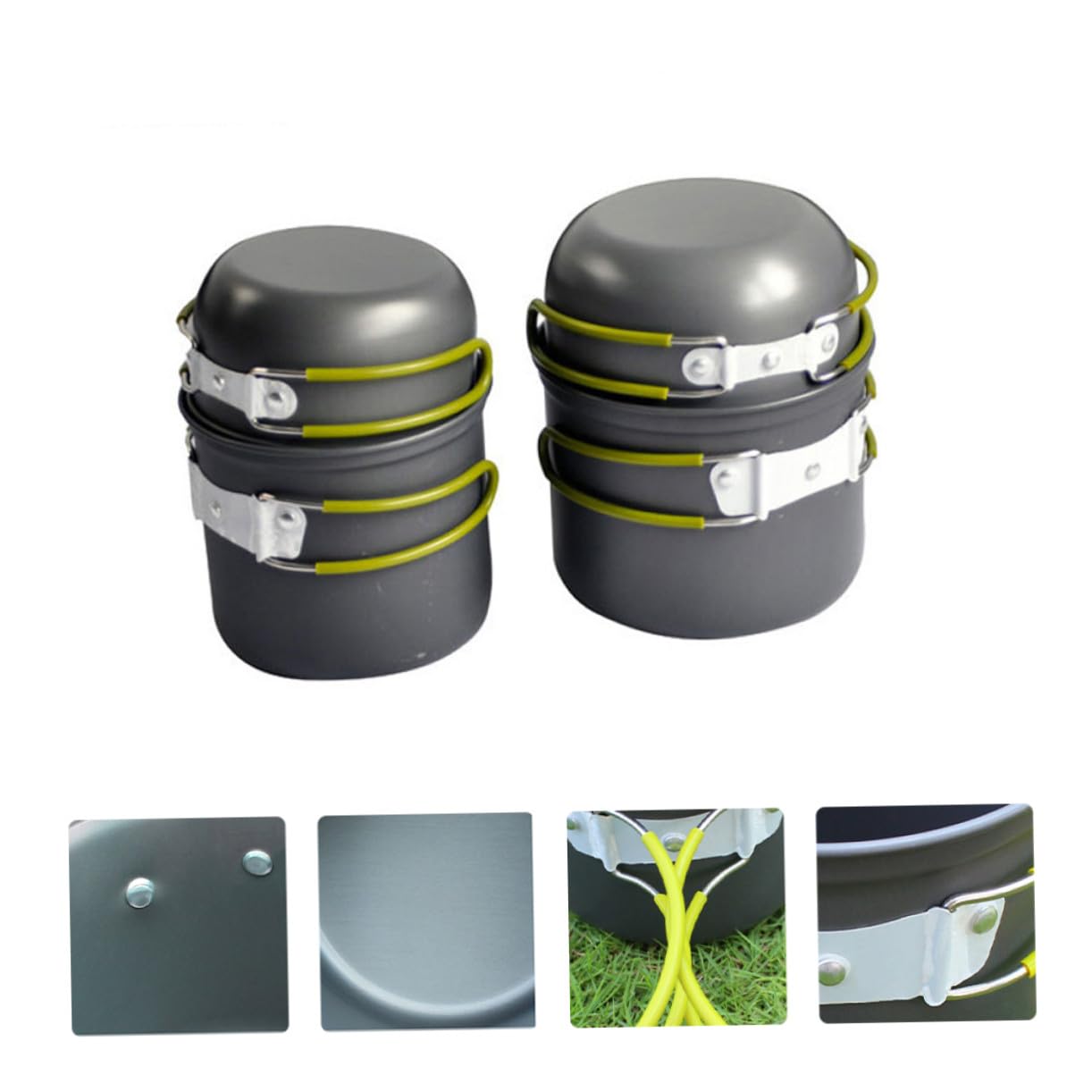 ABOOFAN Utensilios de Cocina para Camping Portátil Plegables de Ollas y Cacerolas Resistentes Altas Temperaturas para Picnic y Senderismo al Aire