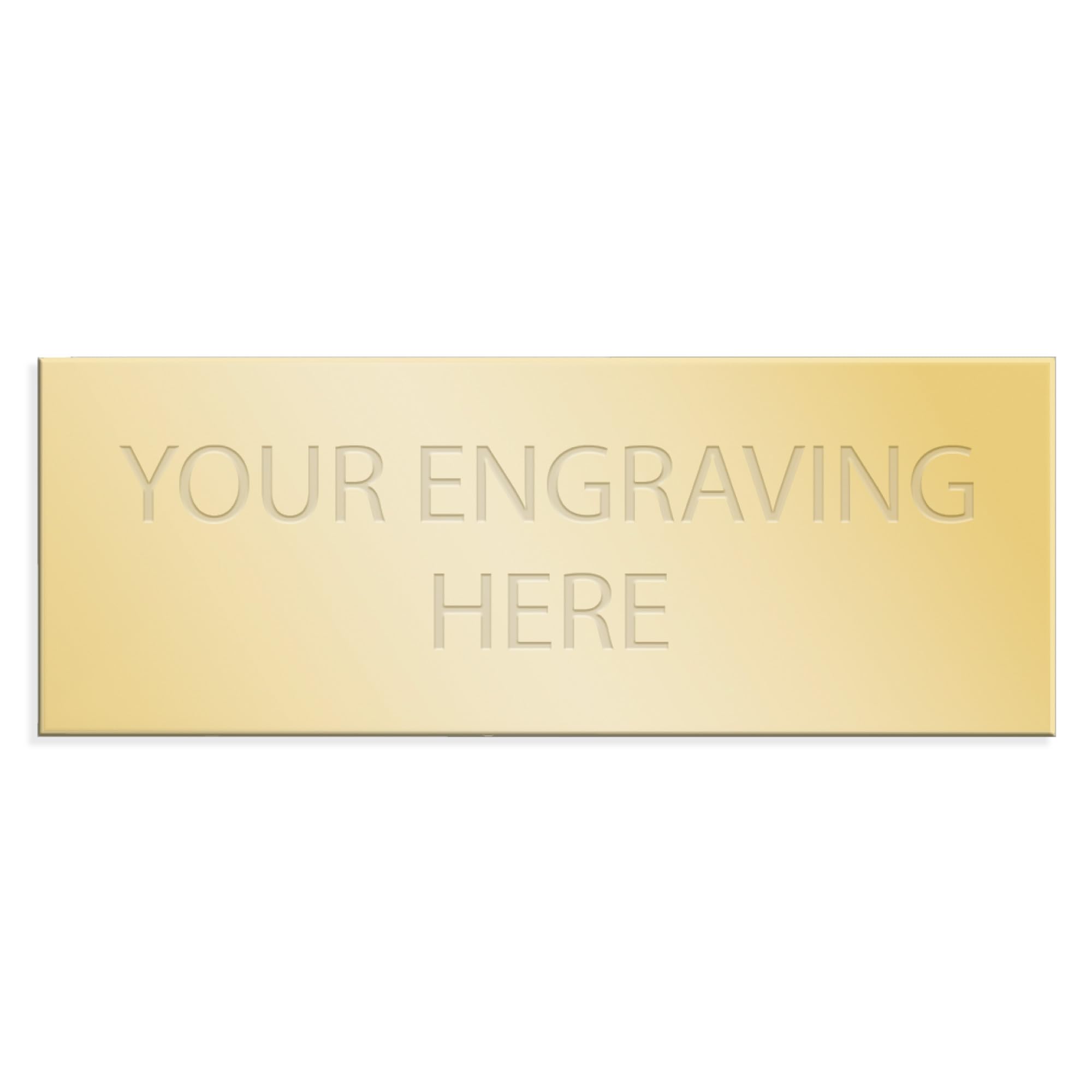 TROPHIESPLUSMEDALS Gold Engraving Plate Square Cut - Self-Adhesive Metal | 67 x 25mm | Trophy & Plaque Personalisation