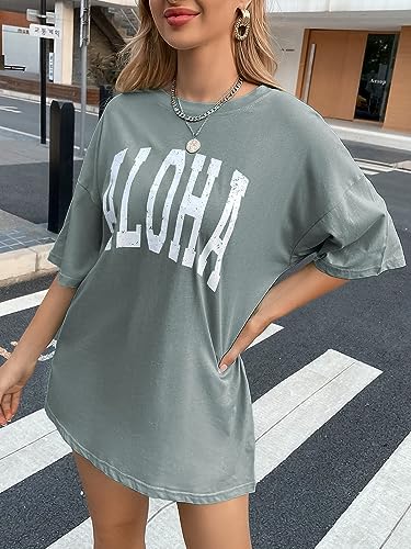 Image of Remidoo Oversized Graphic Tshirts for Women Casual Loose Fit Short Sleeve Tee