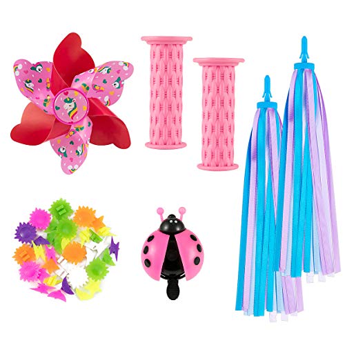N-A CINPIUK Bike Decoration for Girls - Bicycle Bell, Bike Streamers, Unicorn Windmill