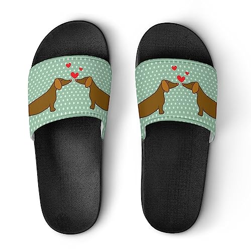Pantoffeln Für Frauen Dackel Mit Herzen Dusche Sandalen Badeschuhe Hausschuhe Für Männer