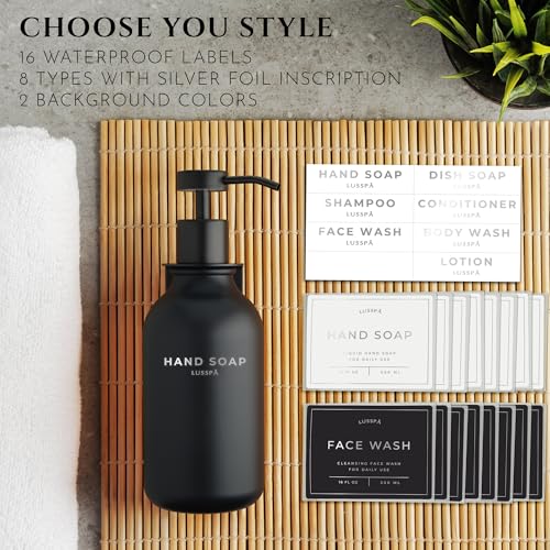 Shower Shampoo Dispenser Wall Mounted – Refillable 16.9 oz Black Bottle with Stainless Steel Pump & No-Drill Adhesive Holder – Soap Dispenser for Bathroom (1 X Black) - image 6