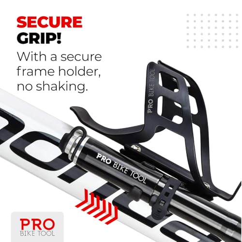 image for PRO BIKE TOOL Bike Pump with Gauge - Hand Pump for Accurate Bicycle Ti