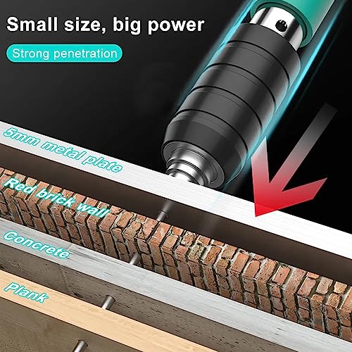 Image of Nail Wall Fastening Tool for Cement Wall - Manual Steel Nails Gun, Portable Concrete Nail Gun with 10 Nails - Lightweight and Efficient Household Woodworking Tool inch