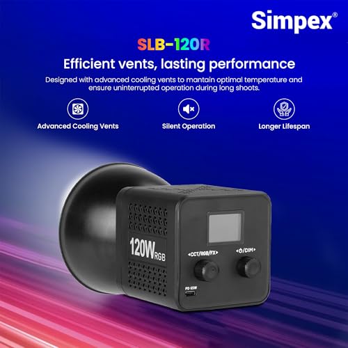 Image of Simpex SLB 120R Portable RGB Version Palm Size Continuous LED Light with in-Built Battery