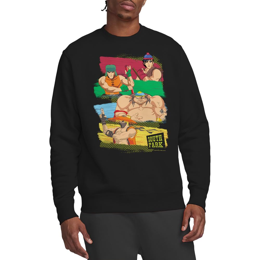 South Park Unisex Black Anime Crew Sweatshirt, XX-Large
