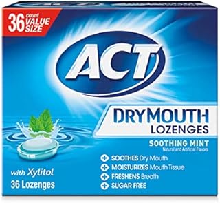 ACT Dry Mouth Lozenges With Xylitol, Soothing Mint, 36 Count