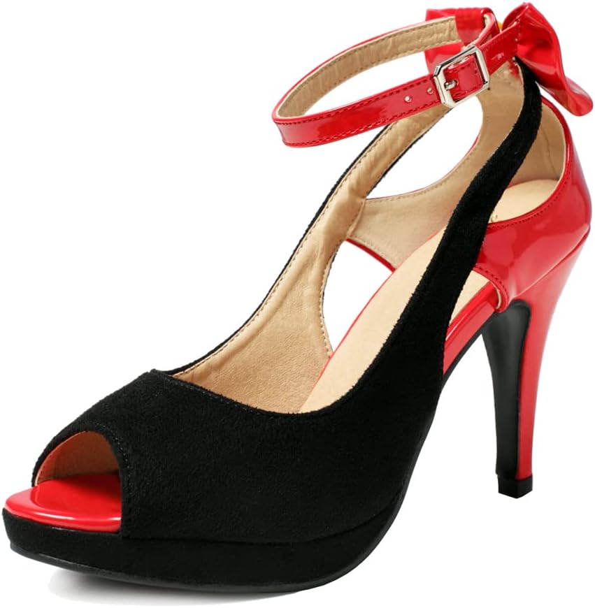 black and red jordan heels