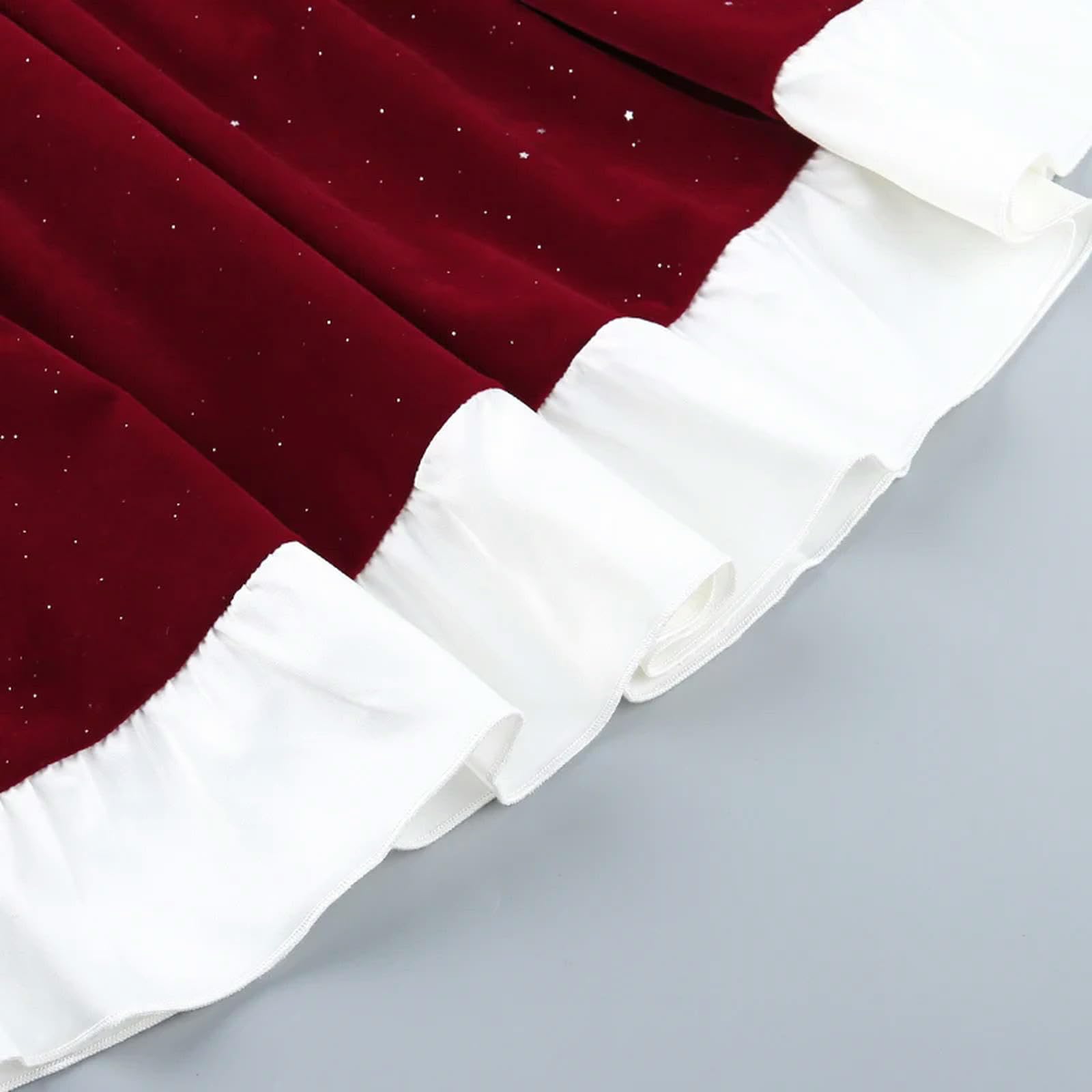 Elegante Abito Rosso da Donna con Gonna a Sbuffo e Colletto Quadrato, Abito da Ballo, Rosso, M