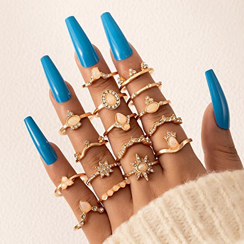 Contemporary Stackable Rings Set - Style 9