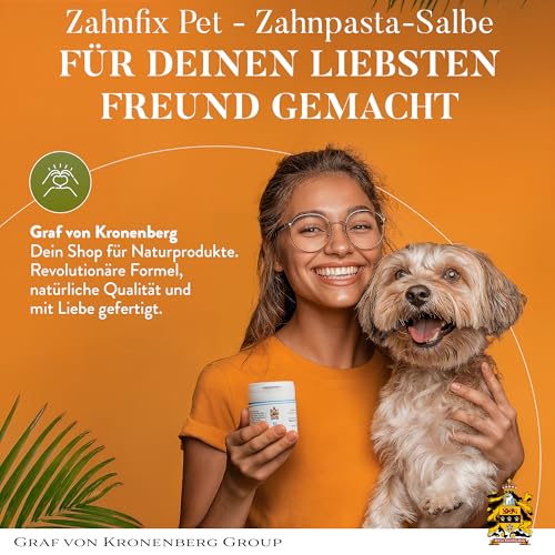 Pet ZahnFix Revital Liposomal Zahnpasta für Hunde und Katzen – 40ml natürliches Zahngel gegen Zahnstein & Zahnfleischentzündung – enzymatische Hundezahnpasta ohne Xylit mit Kurkuma, Kokosöl