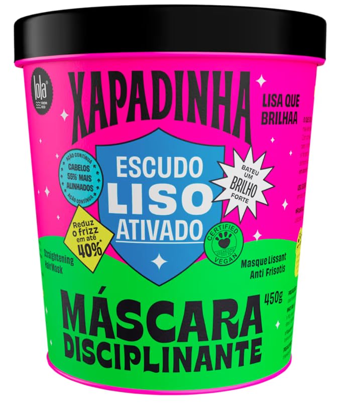 Lola From Rio - Xapadinha - Disciplining Hair Mask For Straight or Straightnened Hair, 55% Alignement, 40% Reduction in Frizz, Intense Shine 15.87 Fl Oz