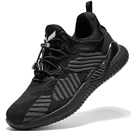 Garçon Fille Chaussures de Course Tennis Sneakers Femme Walking Shoes Baskets Mode Mixte Enfant Running Sneakers(Tout Noir 38 EU)