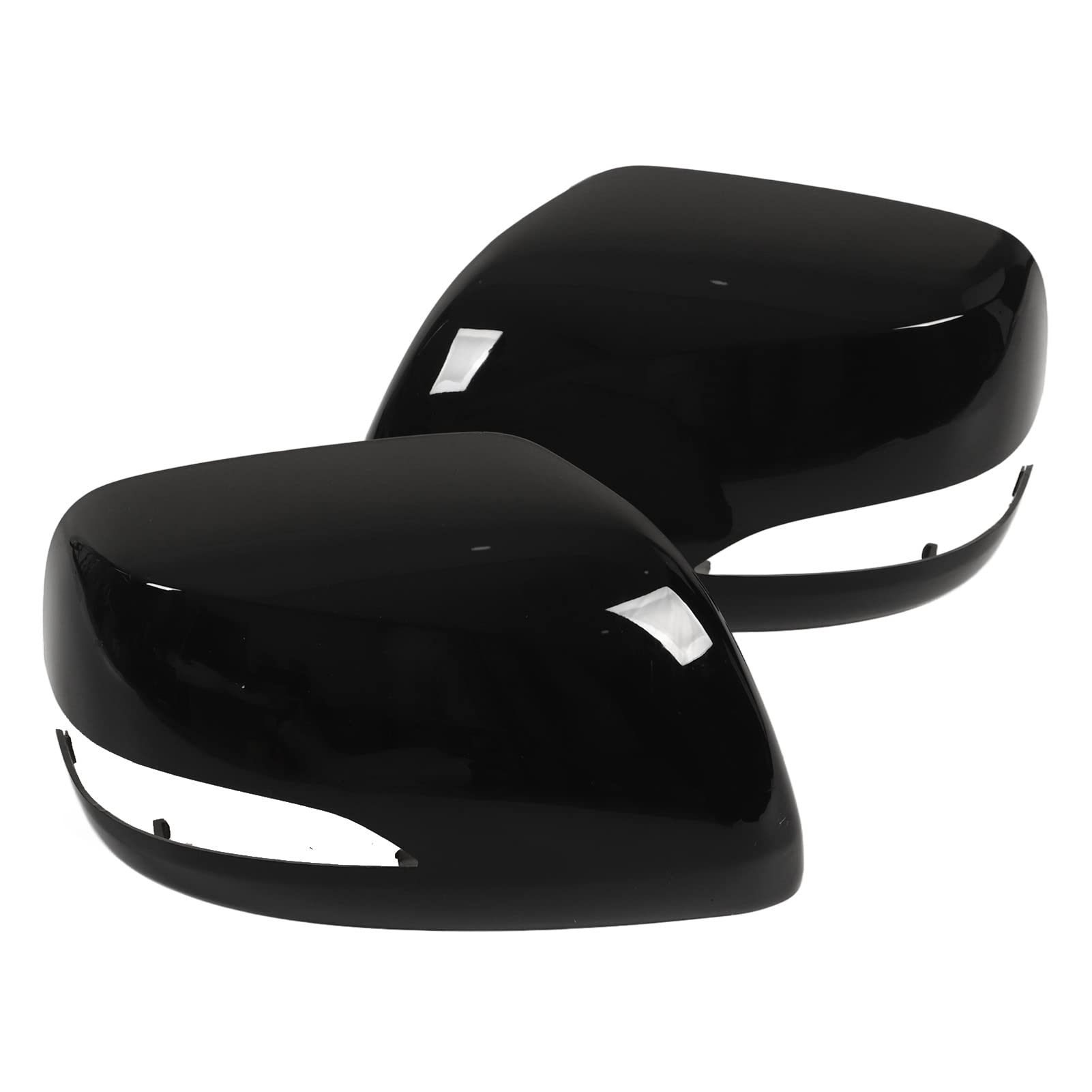 Dioche Wing Car ABS Lot de 2 Couvercles de Rétroviseur de Rechange pour LX570 2007-2010, Efficace pour les Rétroviseurs Latéraux, Installation Facile, Matériau ABS (BLACK)