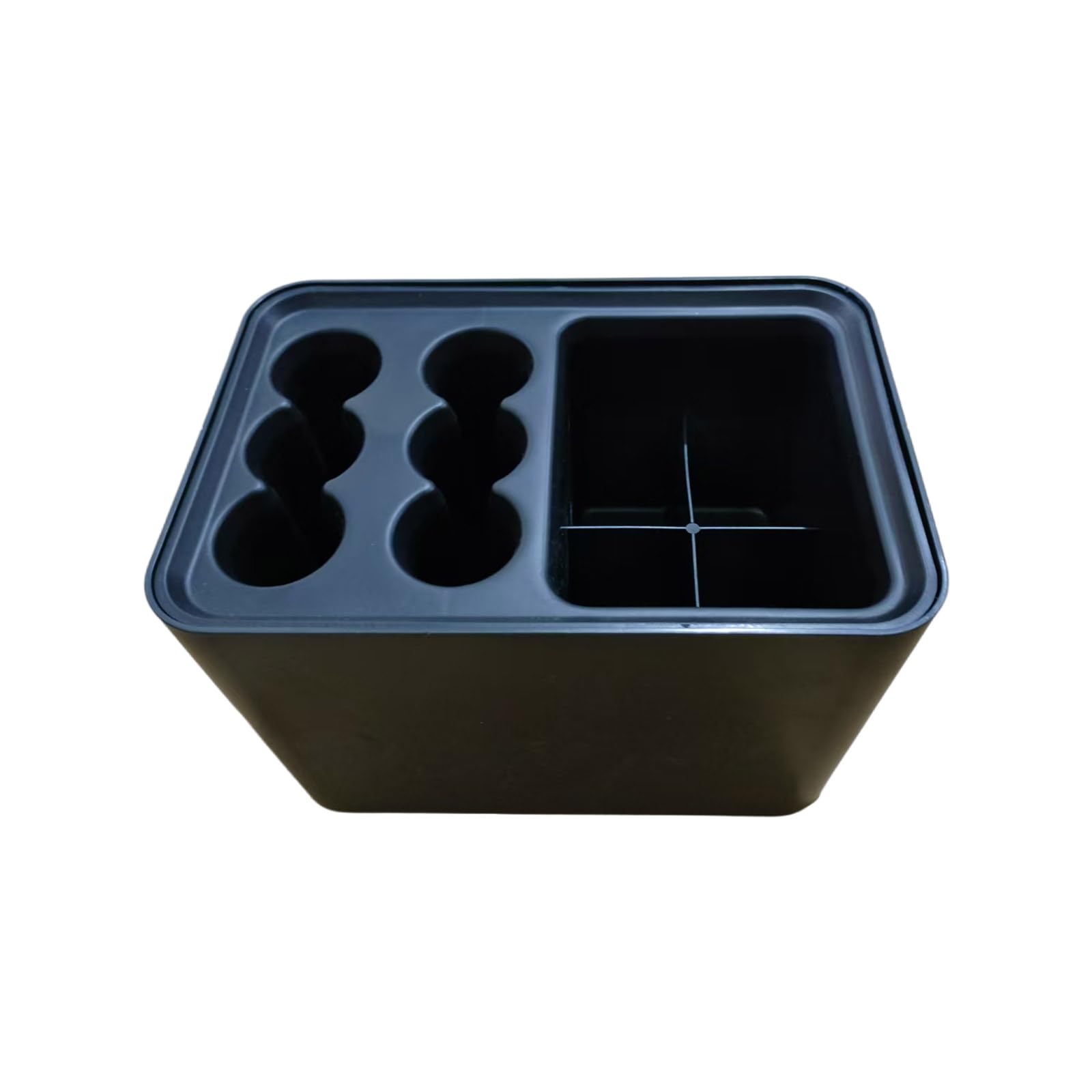 NEWFT Home and Umbrella Holder Large Capacity Storage Box 6 Round Holes 4 Square Compartments with Water Storage Tray Water Draining Umbrella Rack
