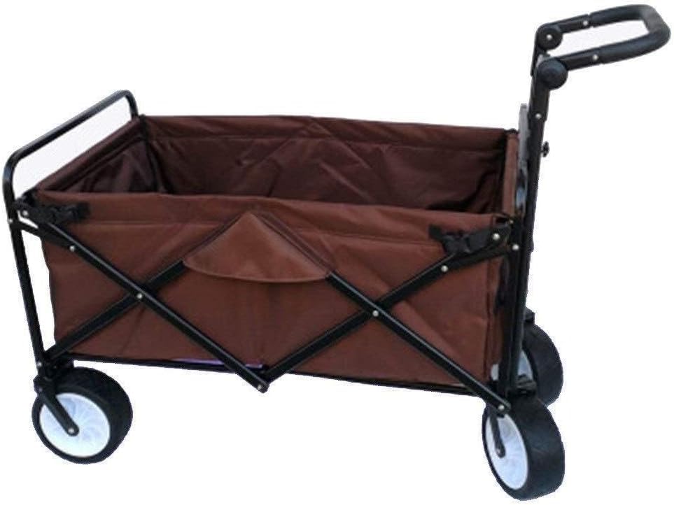 Carrito de jardín plegable para exteriores, carro plegable con ruedas resistentes y mango ajustable