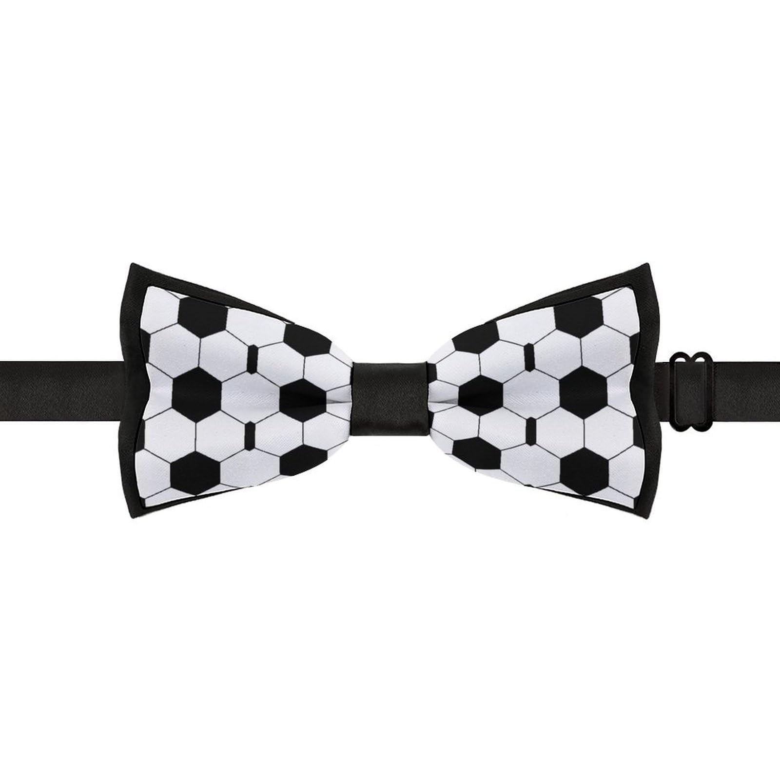GoasNei Soccer Cartoon Pattern Bow Tie for Men Adjustable Necktie Funny Tie Neck Ties for Weddings Party