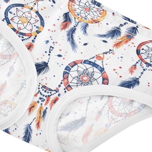 ZZKKO Boho Dream Catcher Girls Underwear Toddler Panties for Girls Comfort Brief Size 2T-8Y3