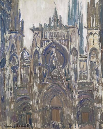 Toile Claude Monet Cathédrale de Rouen Poster pour Décoration Murale Chambre et Salon