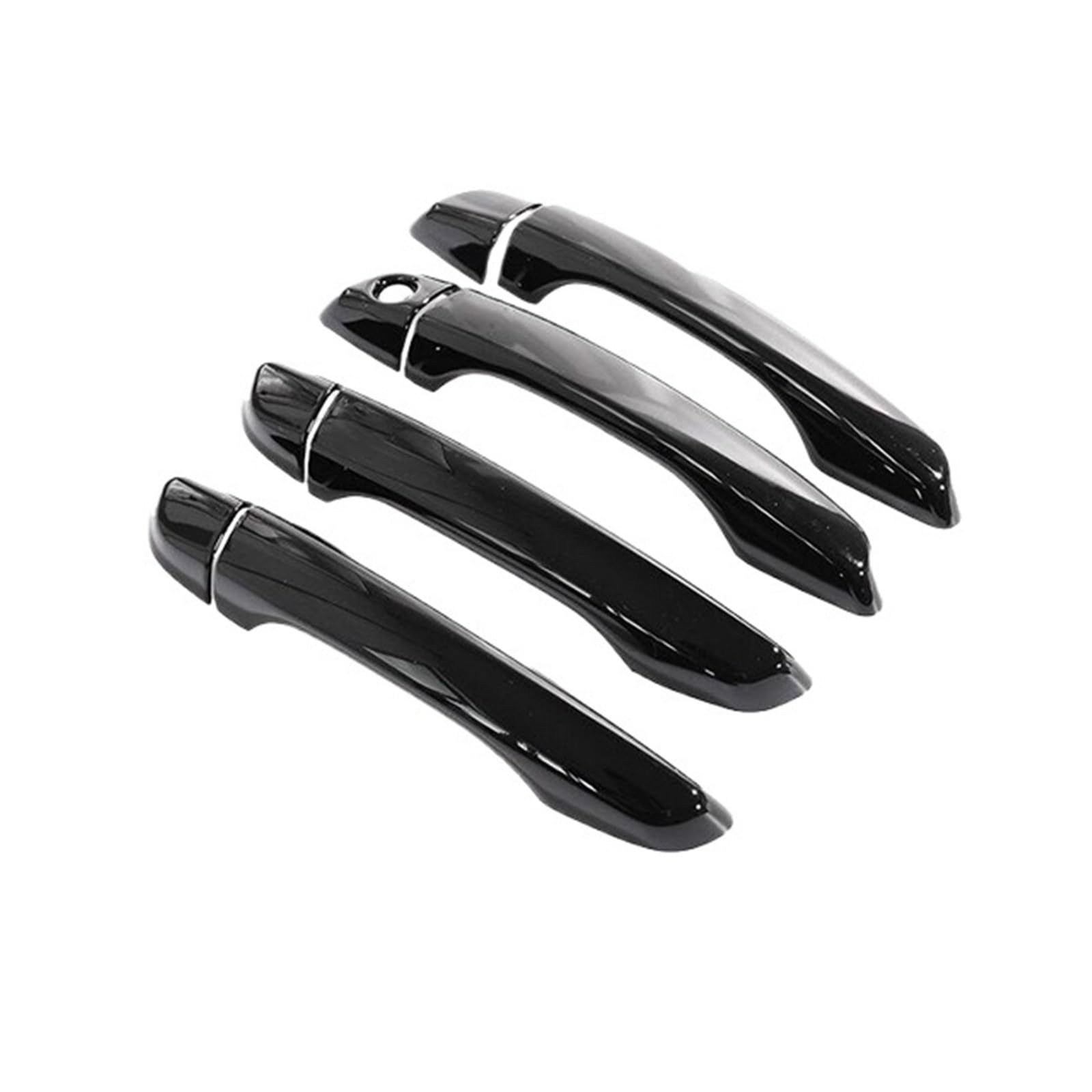 BYSKJZ Car Exterior Door Handle for Vauxhall for Corsa 2020 2021 2022 2023 Gloss Black Outer Door Handle Cover Styling Sticker Trim Car Accessories(4Handle 4 Buttons)