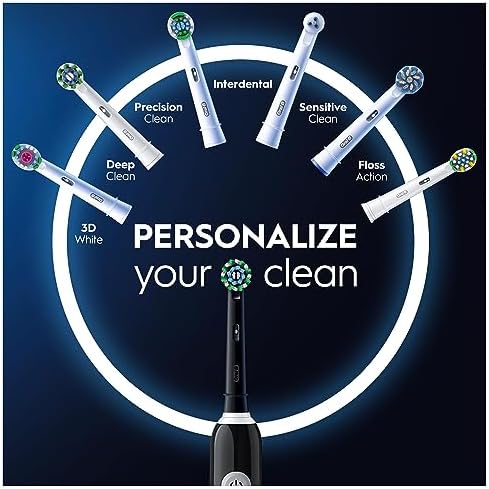 Oral-B Pro Series 1 czarna elektryczna szczoteczka do zębów, 1 głowica szczoteczki do zębów, zaprojektowana przez Braun