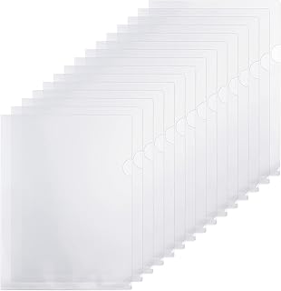 YoeeJob 15 Packs Clear Document Folders for 8.5"x11" and A4 Sheets, L-Type Plastic Folders for Protection and Storage, Suitable for School and Office
