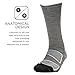 Feetures! Men's Elite Merino+ Cushion Crew, Gray + Pacific Blue, xl