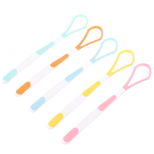 Healvian Tongue Cleaners Portable Cleaner 5Pcs s Brushes Silicone Tongue Scrubber Reduce Bad Breath Cleaners for Home Travel Oral Health Care Tools