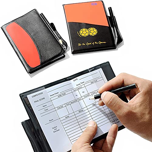 Wrzbest 3 in 1 Football Soccer Referee kit,Referee Whistle,Toss Coin and Yellow Cards with Notebook - Thumbnail 5