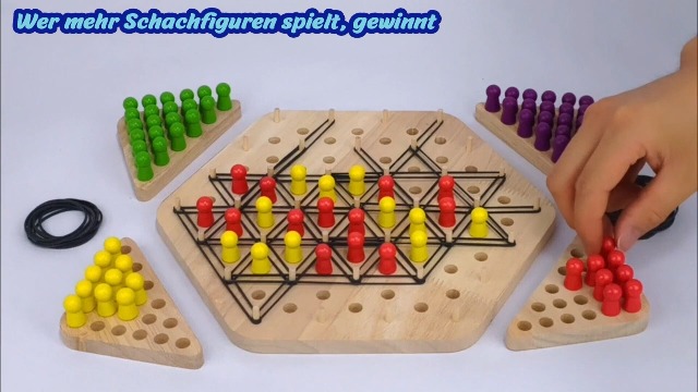 ♟️ Sprifityy Triggle Spiel – Juego De Mesa Estratégico De Triángulo Con Gomas, Para Niños Y Adultos, Ideal Para Viajes Y Familia