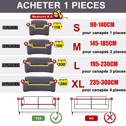 Housse de canapé d'angle extensible complet 2 places modèle J 145-185cm - 6