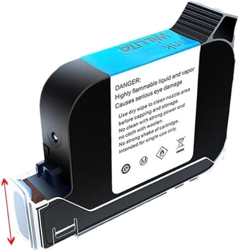 Cartucho de tinta compatible JS12 2588 600DPI 0.500 in Impresora de inyección de tinta portátil de secado rápido Eco Solvente Tinta (1 pieza de