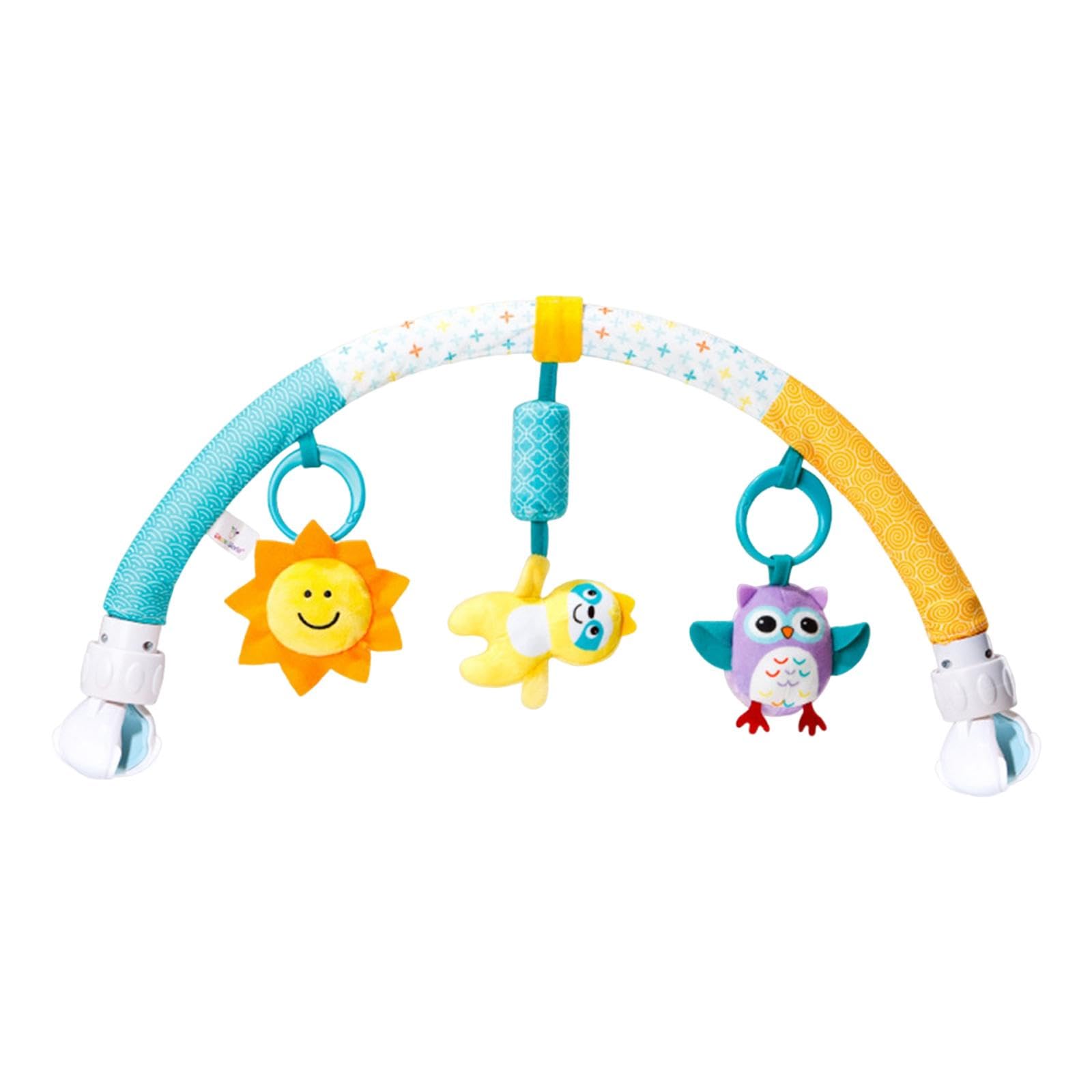 Qianly Kinderwagen Spielbogen Mobiles Spielcenter Autositz Anhänger Greifling Und mit Abnehmbarem Design für Flexible Nutzung Am Einkaufswagen Od, Faultier