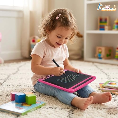 Image of Barbie LCD Writing Tablet for Kids -10-inch Portable Digital Drawing Pad, Pink Electronic E-Writer & Erasable Doodle Board, Eco-Friendly Educational Toy for Girls 3+, One-Key Clear Function