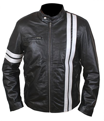 F&H Men's Driver San Francisco John Tanner Gaming Genuine Leather Jacket