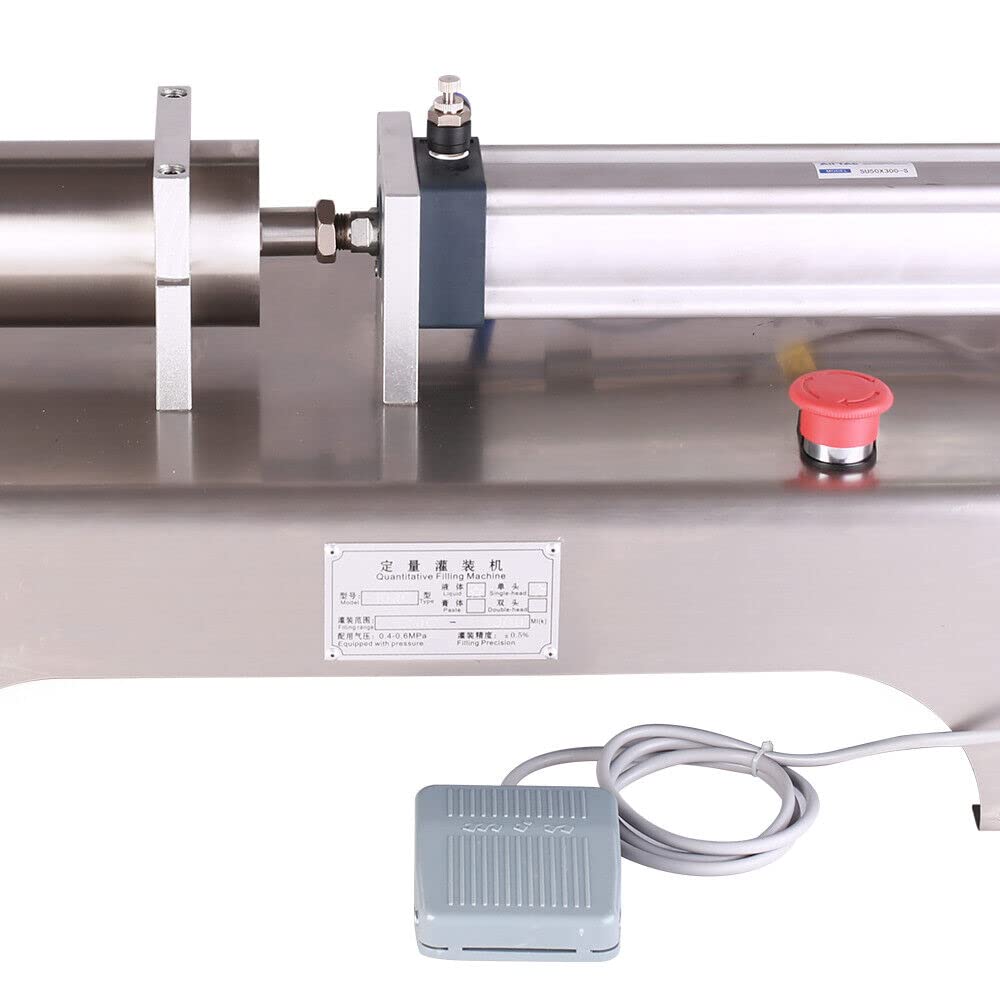 Macchina di riempimento pneumatica da 30W | 40 bottiglie/min orizzontale pneumatica liquida riempitrice | shampoo per vino cosmetico, macchina di riempimento 100-1000ML