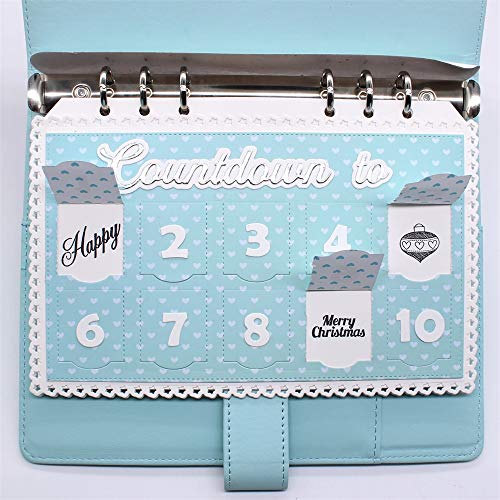 KSCRAFT Christmas Calendar Planner Set Metal Cutting Dies Stencils for DIY Scrapbooking/Photo Album Decorative Embossing DIY Paper Cards