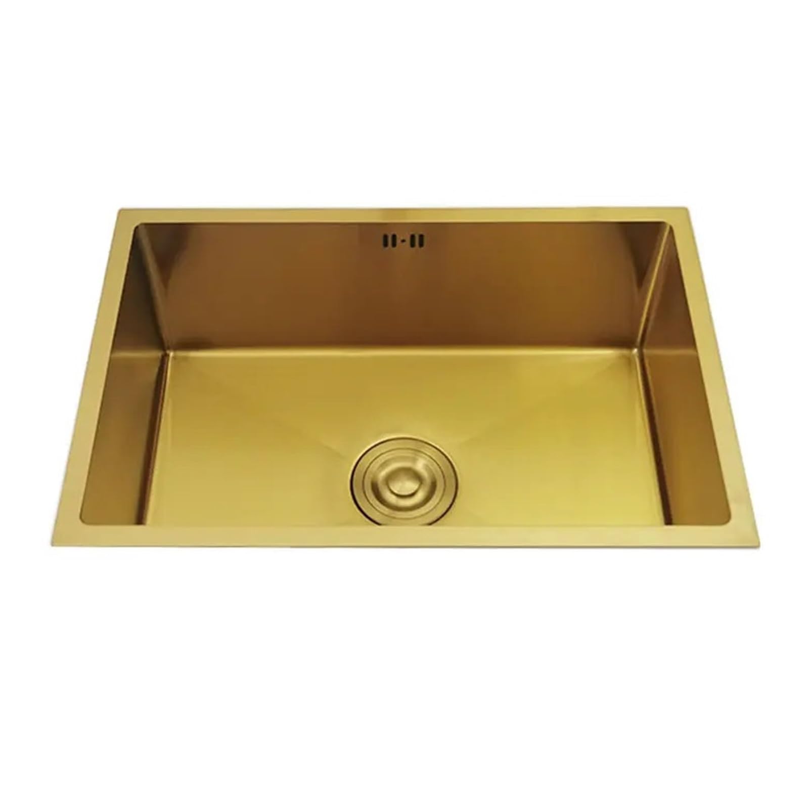Pqlxjjyur 55X40cm F Kitchen Sink 304 Stainless Steel Sinks Above Counter Or Undermount Installation Single Small Bar Golden Washing Basin Easy To Clean Maintain