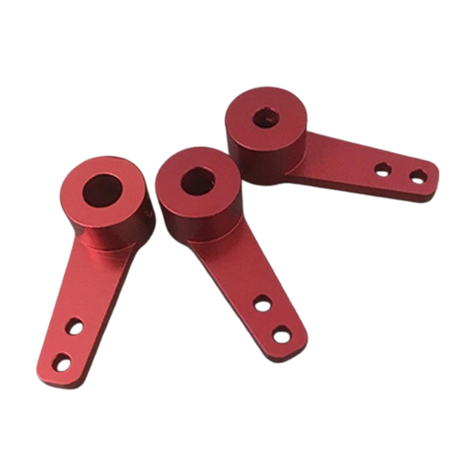 Kfwfuaee Red Sturdy Aluminum Servo Horns Pack Of 3 For 3Mm 4Mm 5Mm Motor Axles And Crank Connecting Rods Aluminum Alloy Servo Horn