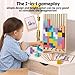 Wooden Russian Blocks Puzzle Brain Teasers Toy Tangram Jigsaw Puzzle Intelligence Colorful 3D STEM Montessori Educational Gift for Boys and Girls,Board Game Educational Toys for Toddlers 3-6 Years