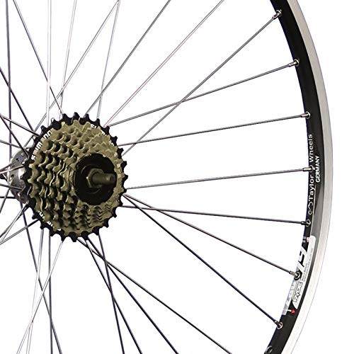 28 Zoll Hinterrad Zac19 Hohlkammerfelge geöst mit 7 Fach Shimano Schraubkranz - schwarz