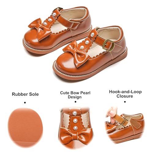 Image of Felix & Flora Toddler Little Girl Princess Dress Shoes-Mary Jane Flats for Girl Party School Shoes
