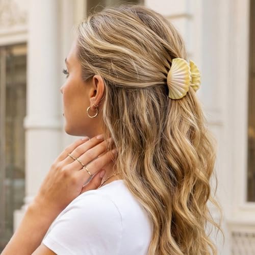 Set de pinzas para cabello con diseño de concha mar miniatura 5
