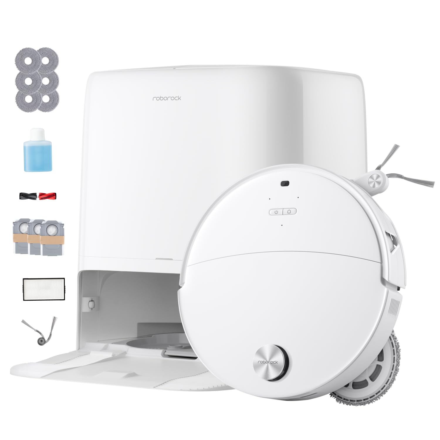 roborock Saros 20 Neo Robot Aspirapolvere Lavapavimenti con LDS Retrattile | 7,95cm, 36.000Pa, Supera Ostacoli da 8,8cm, Anti-Groviglio, Evita Oltre 300 Oggetti, Lavaggio Mocio con Acqua a 100°C, Bianco