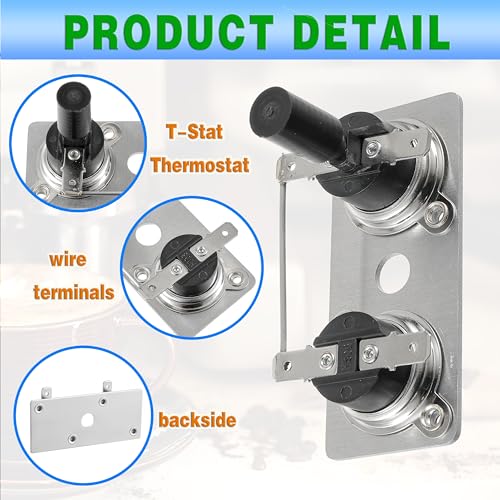 Image of Upgraded 232306 Thermostat Switch RV Water Heater Thermostat RV Water Heater Parts 120V Compatible with Suburban Heaters 2 Pack
