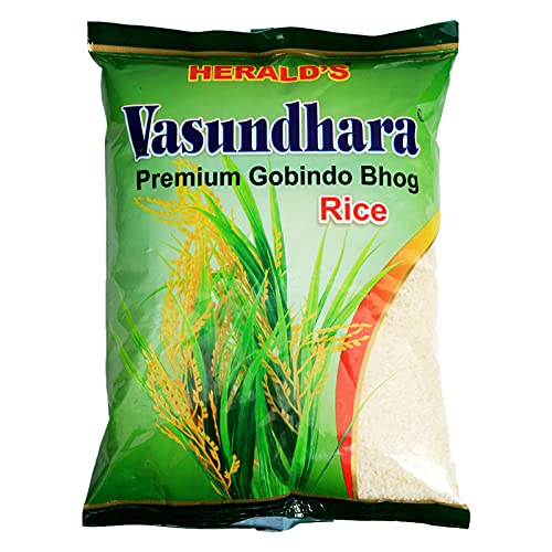 Herald's Vasundhara - Premium Gobindobhog Rice - Pure Aromatic Gobindobhog Rice - Bengal's Traditional Gobindobhog (1 kg)