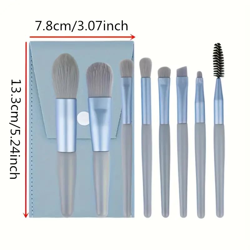 Hypoallergenic Polyester Bristle Makeup Brush Set,Wand Form Eye Shadow, Powder & Brow Brushes, ABS Handle, For Normal Skin - Portable Travel Kit (1 Set) Pink