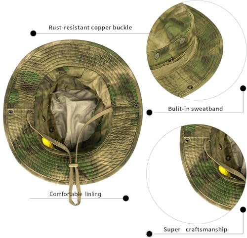 Image of Sun Hats for Men Women Bucket Hat UPF 50+ Boonie Hat Foldable UV Protection Hiking Beach Fishing Summer Safari