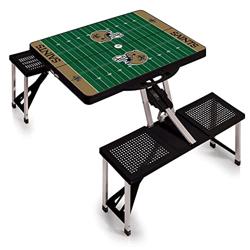 Image of Picnic TIME NFL Football Field Folding Picnic Table, Camping Table, Outdoor Table with Umbrella Hole