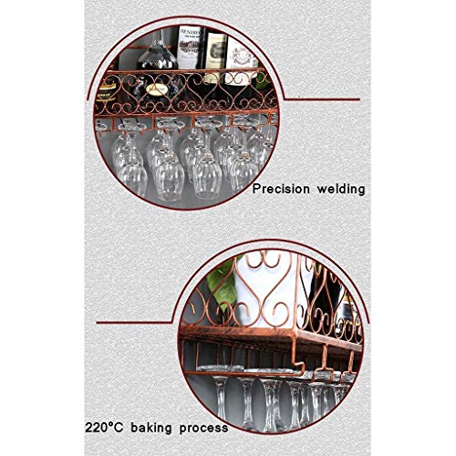 Soporte de vino multifuncional de hierro para pared 30x25cm miniatura 3